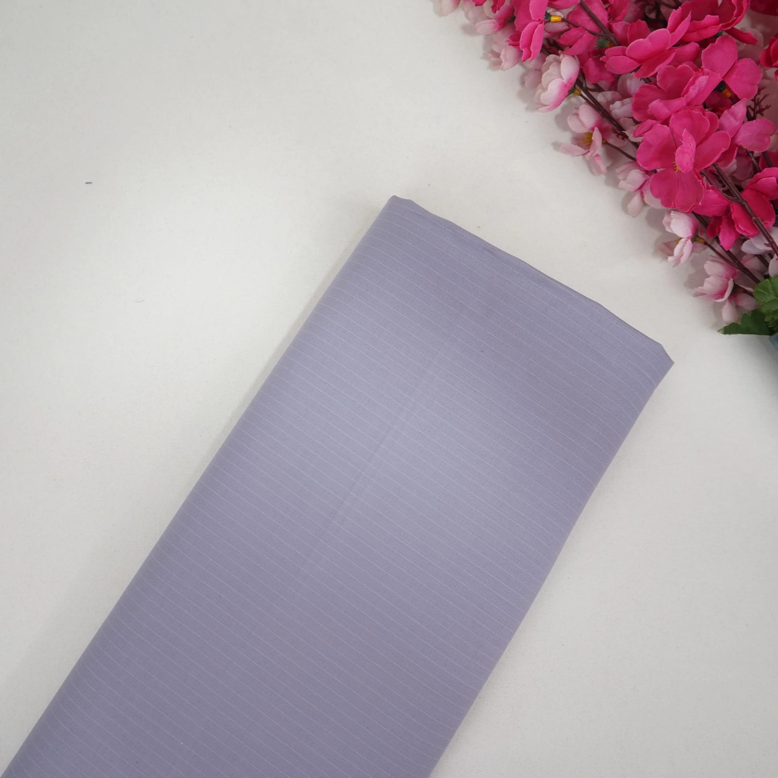 Steel Grey Pin Stripes Suiting Fabric ASMI-31288