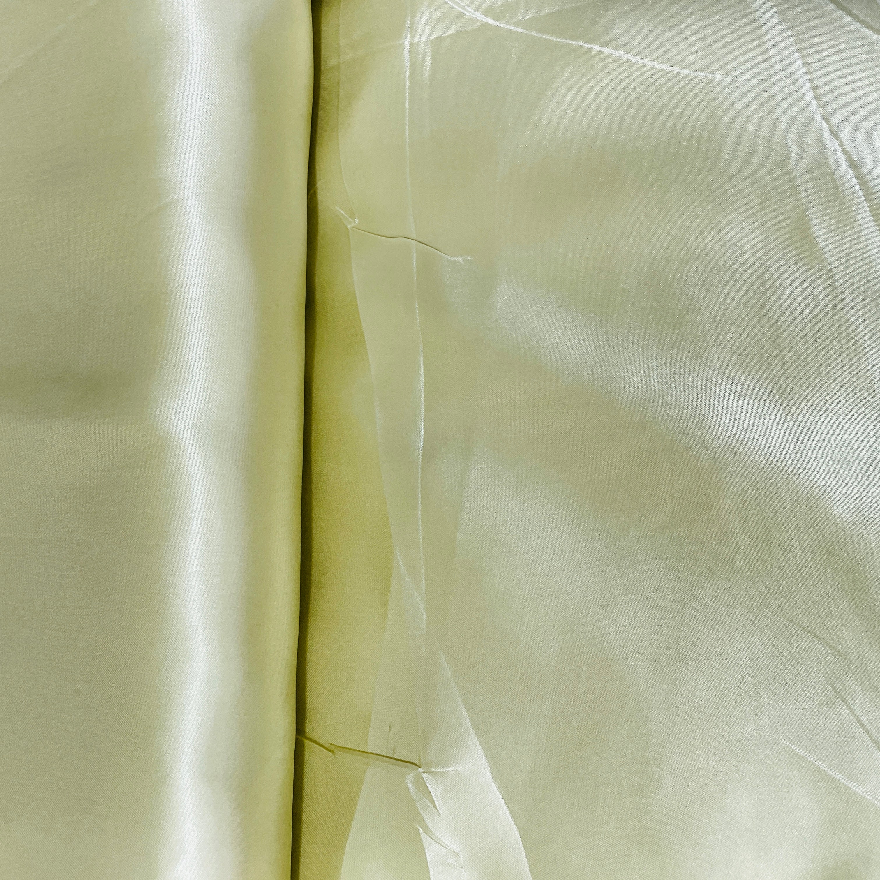 Tea Green Solid Satin Fabric - Image 3