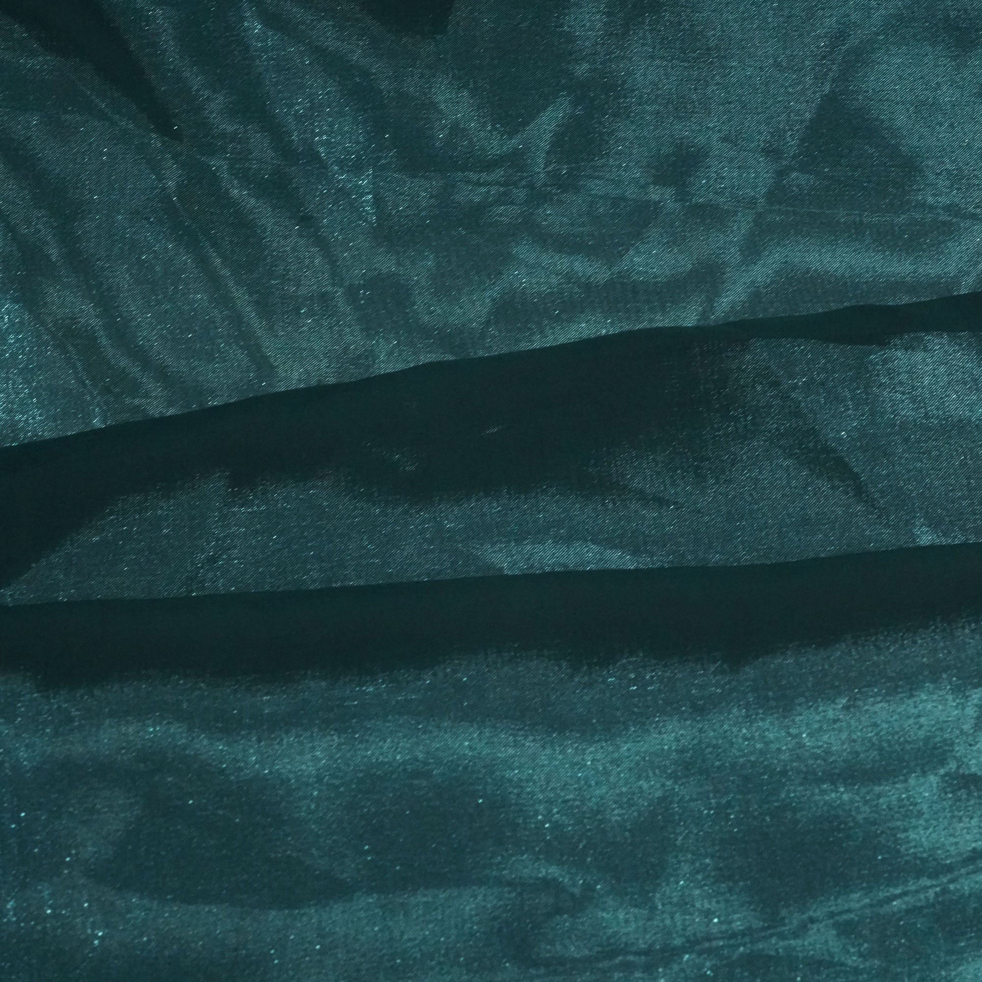 Teal Blue Solid Satin Organza AFC-9438 - Image 3