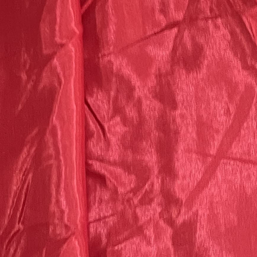 Tomato Red Solid Shantoon Fabric - Image 3