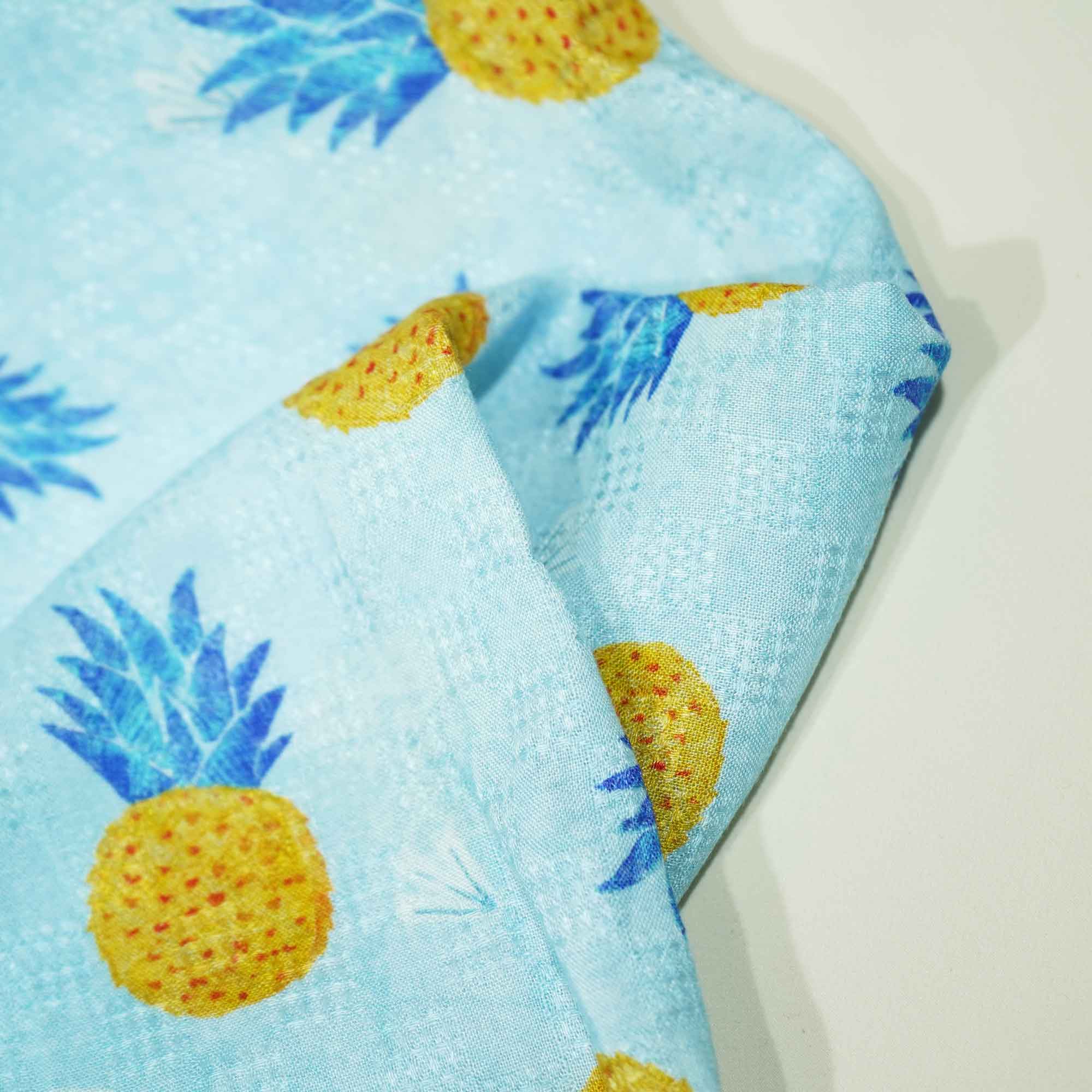 Viscose Dobby Sky Blue Pine Apple Viscose Dobby TU 4527 - Image 2