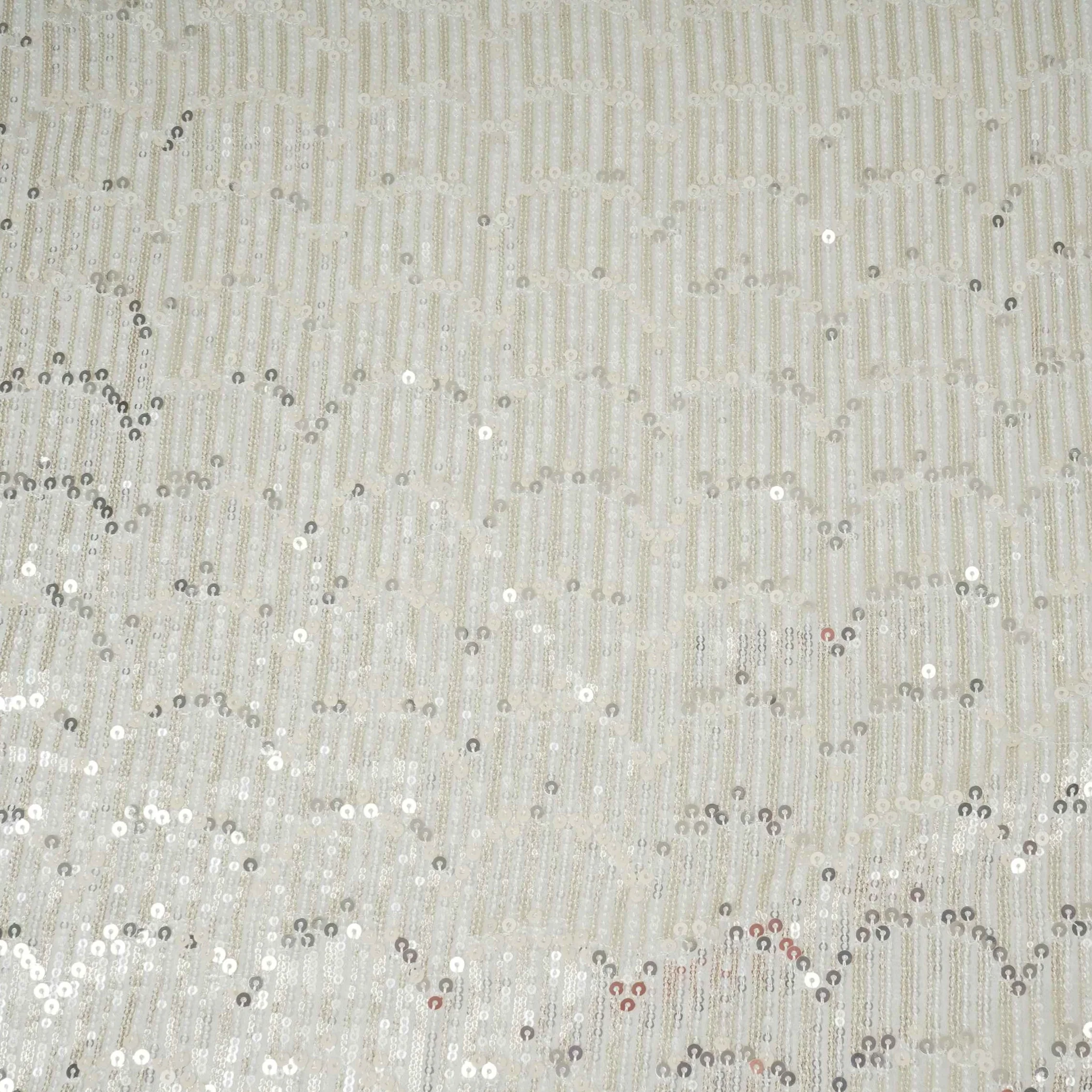 White Dyeable Sequins Embroidery Georgette Fabric DR-32402 - Image 2