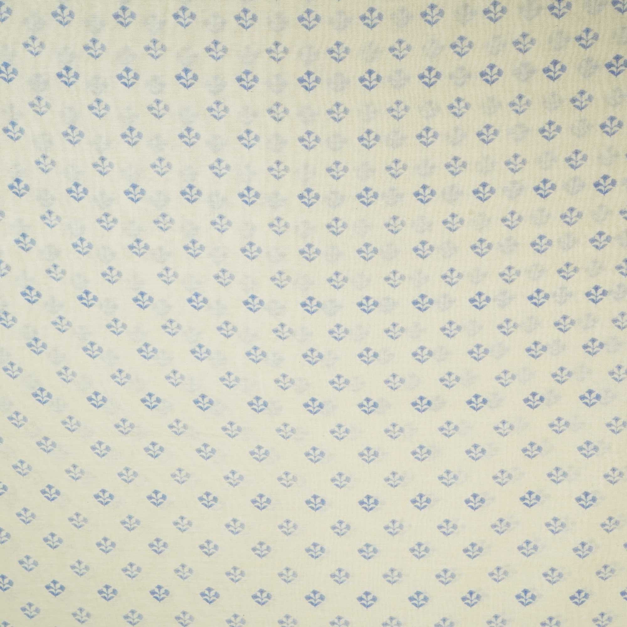 White Floral Print Chanderi Fabric GT-25318 - Image 4