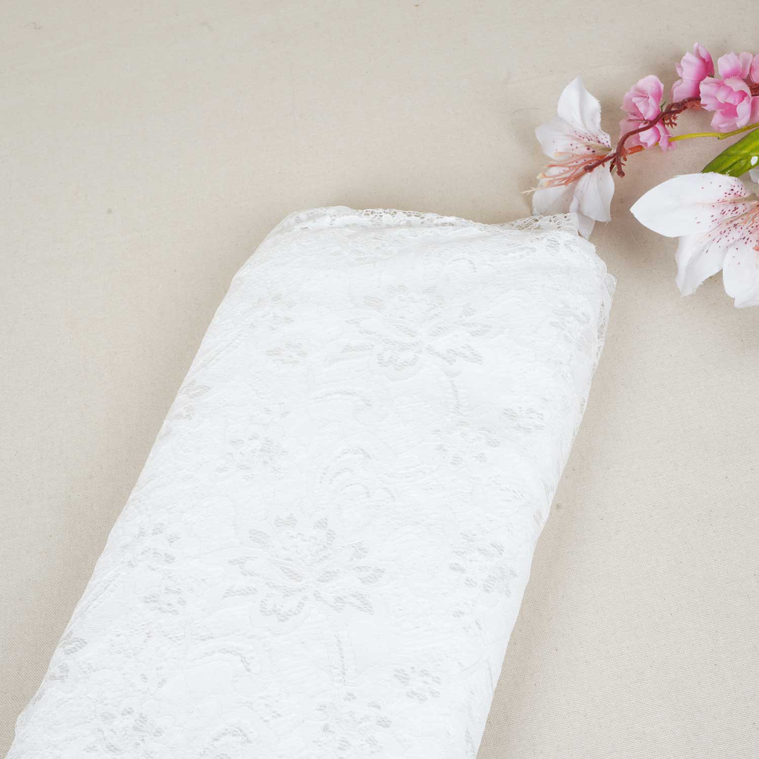 White French Lace Fabric DT-28077
