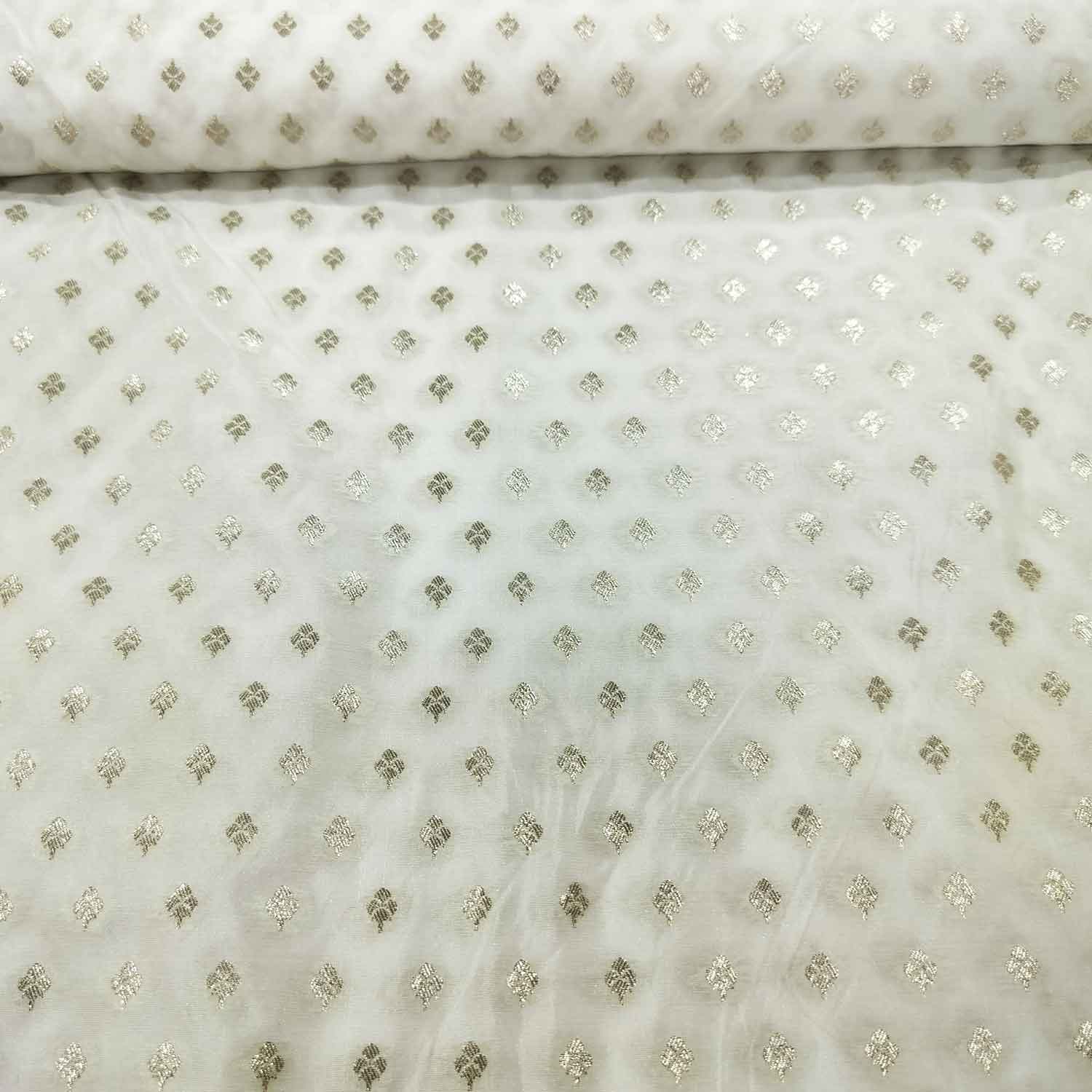White Gold Buti Dyeable Katan Silk KRE-15609 - Image 2