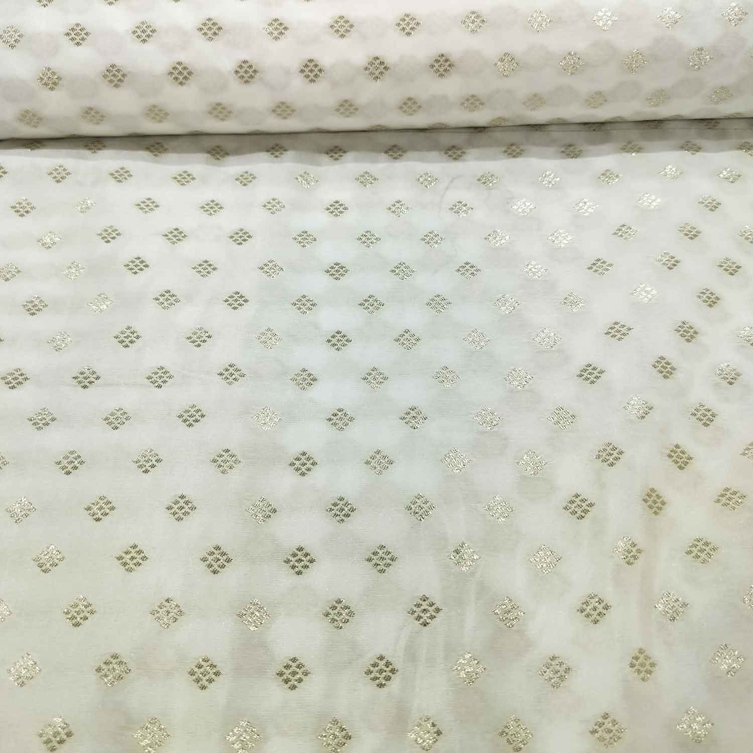White Gold Dyeable Katan Silk KRE-15610 - Image 2