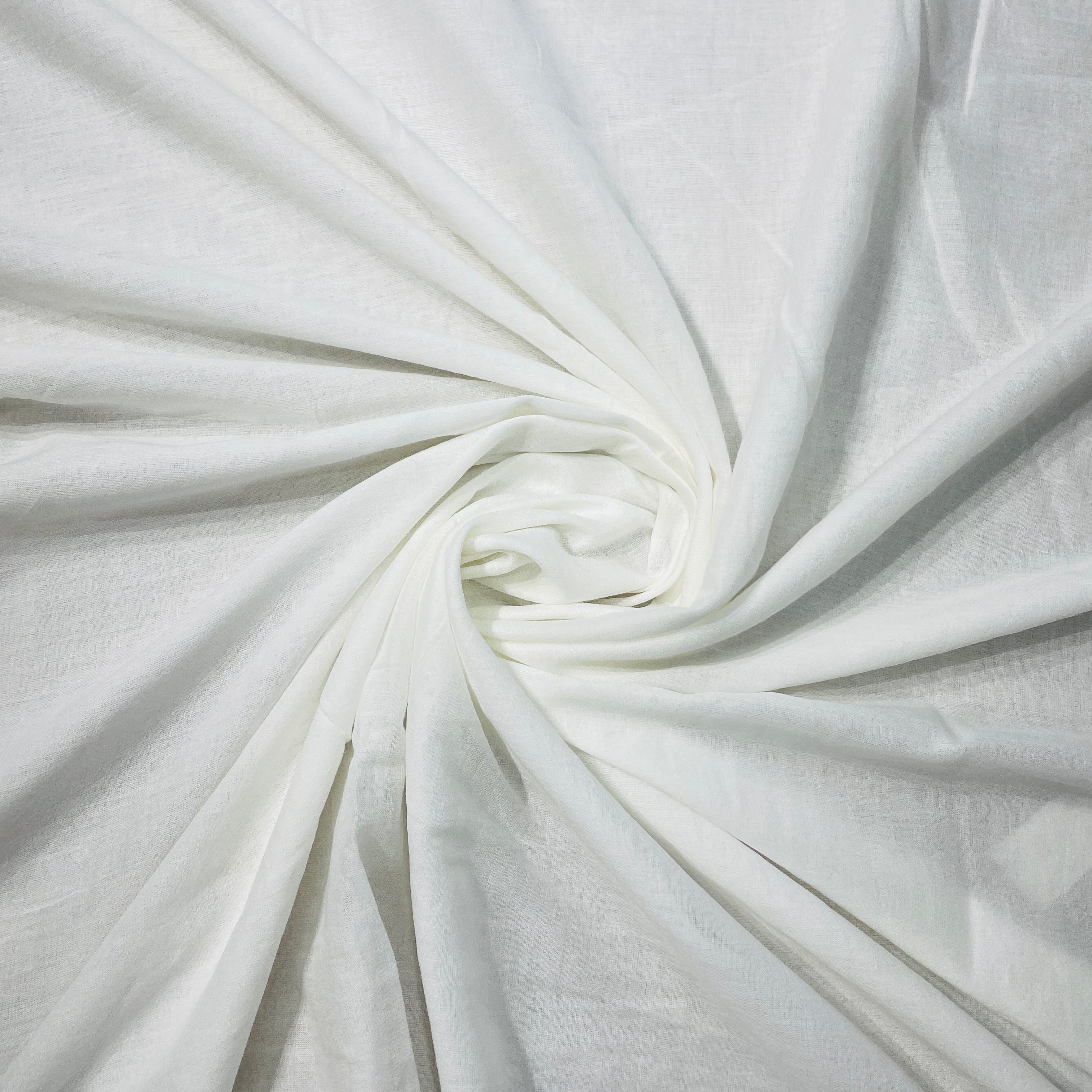 White RFD Poplin 40/132*72-B/W Dyeable Cotton Fabric DT-16924