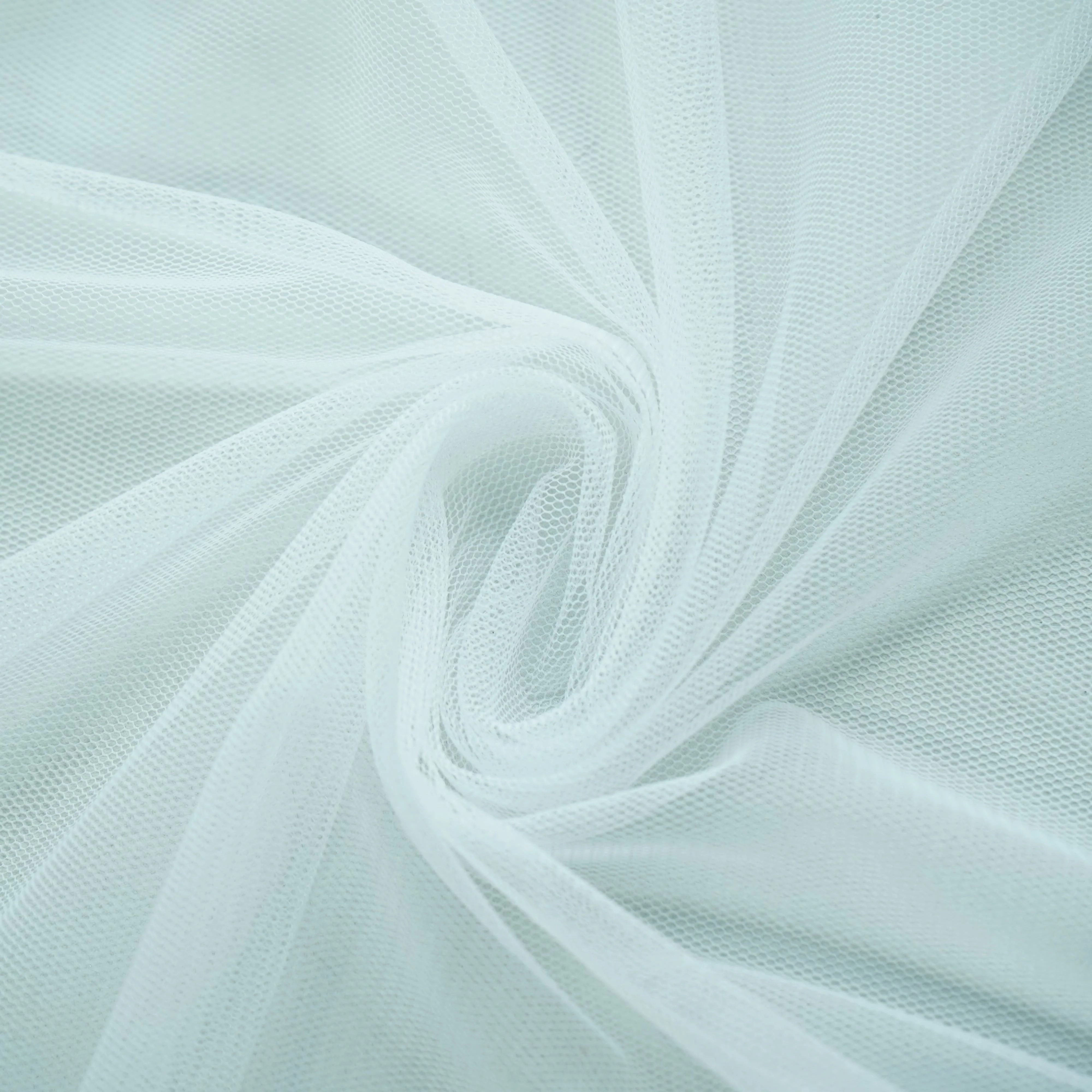 White soilid Dyeable Maharani Net fabric White Dyeable Maharani Net
