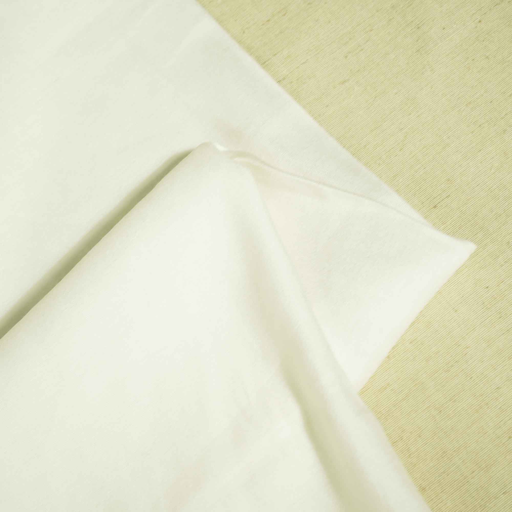 White Solid Brocade Silk Fabric 401 KRE-20382 - Image 2