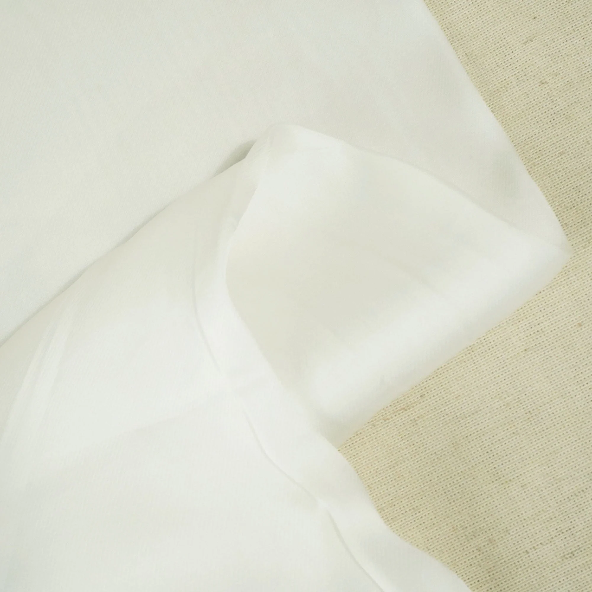White Solid Dyeable Geogrette Fabric BT-11160 - Image 2
