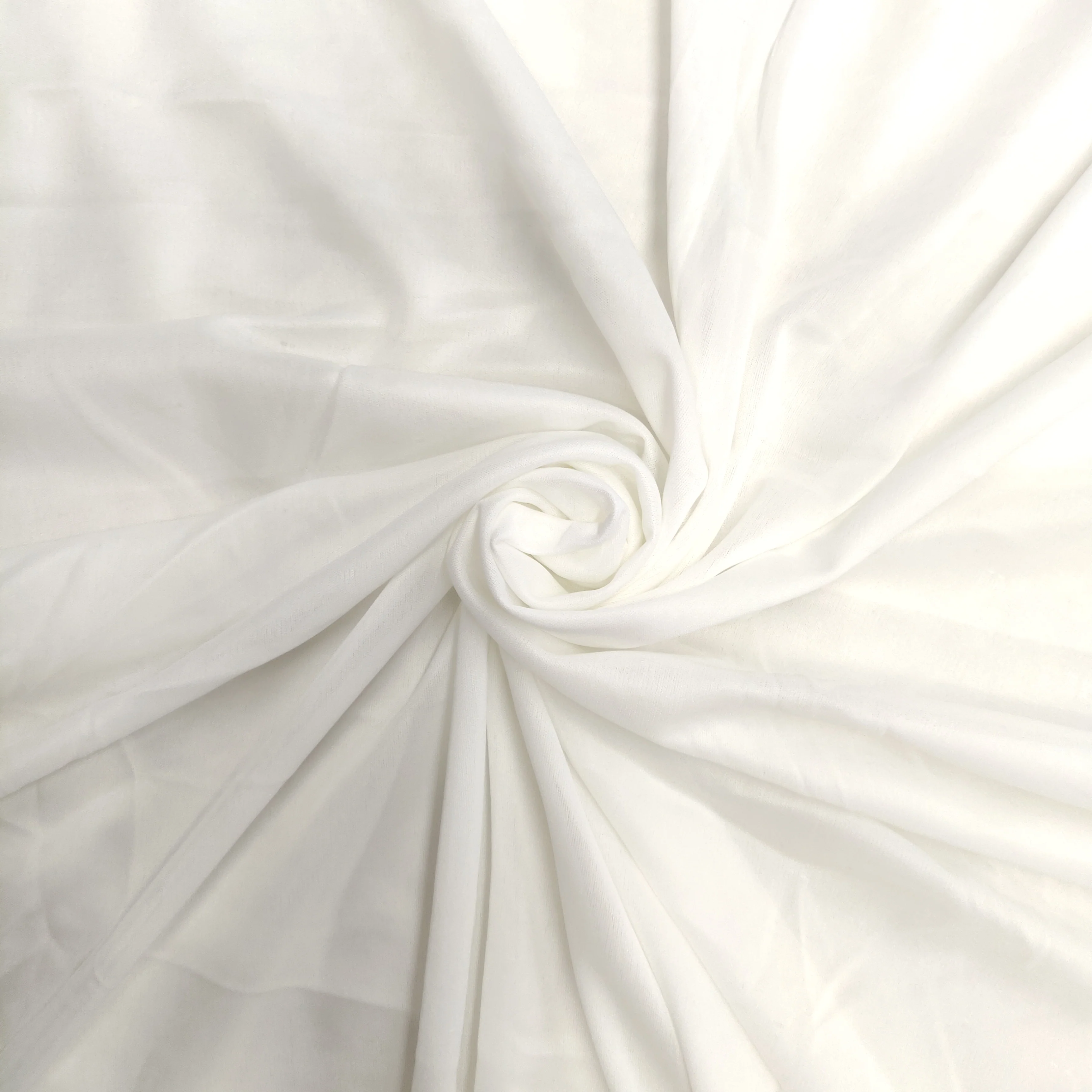 White Solid Lycra Fabric 7472