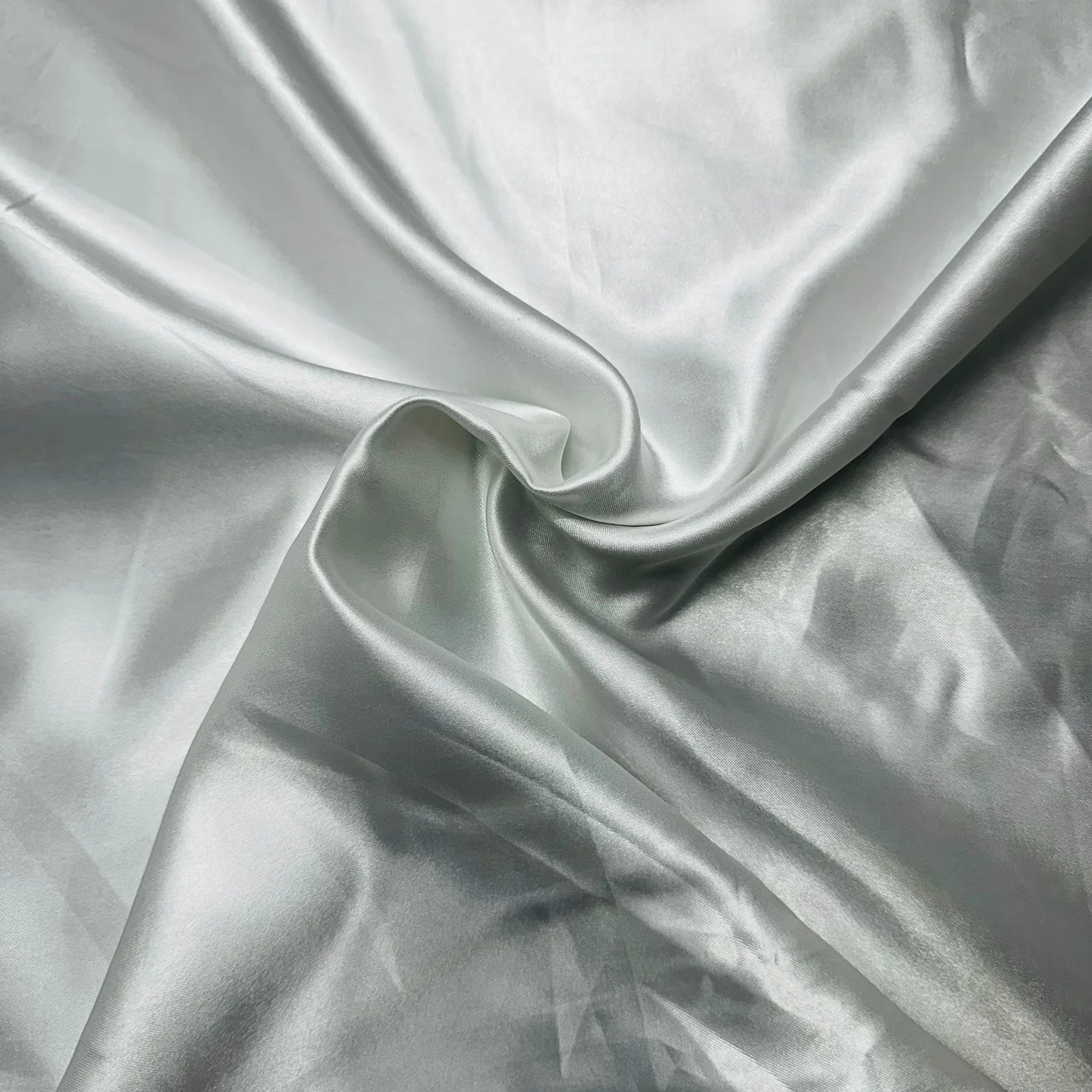 White Solid Satin Fabric 19944