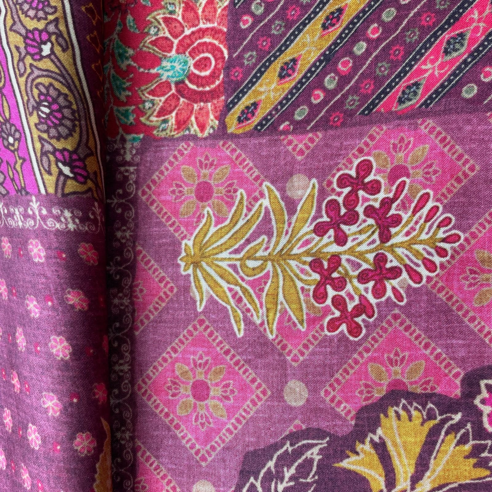 Wine Patch Print Bemberg Silk Fabric 20870 - Image 2